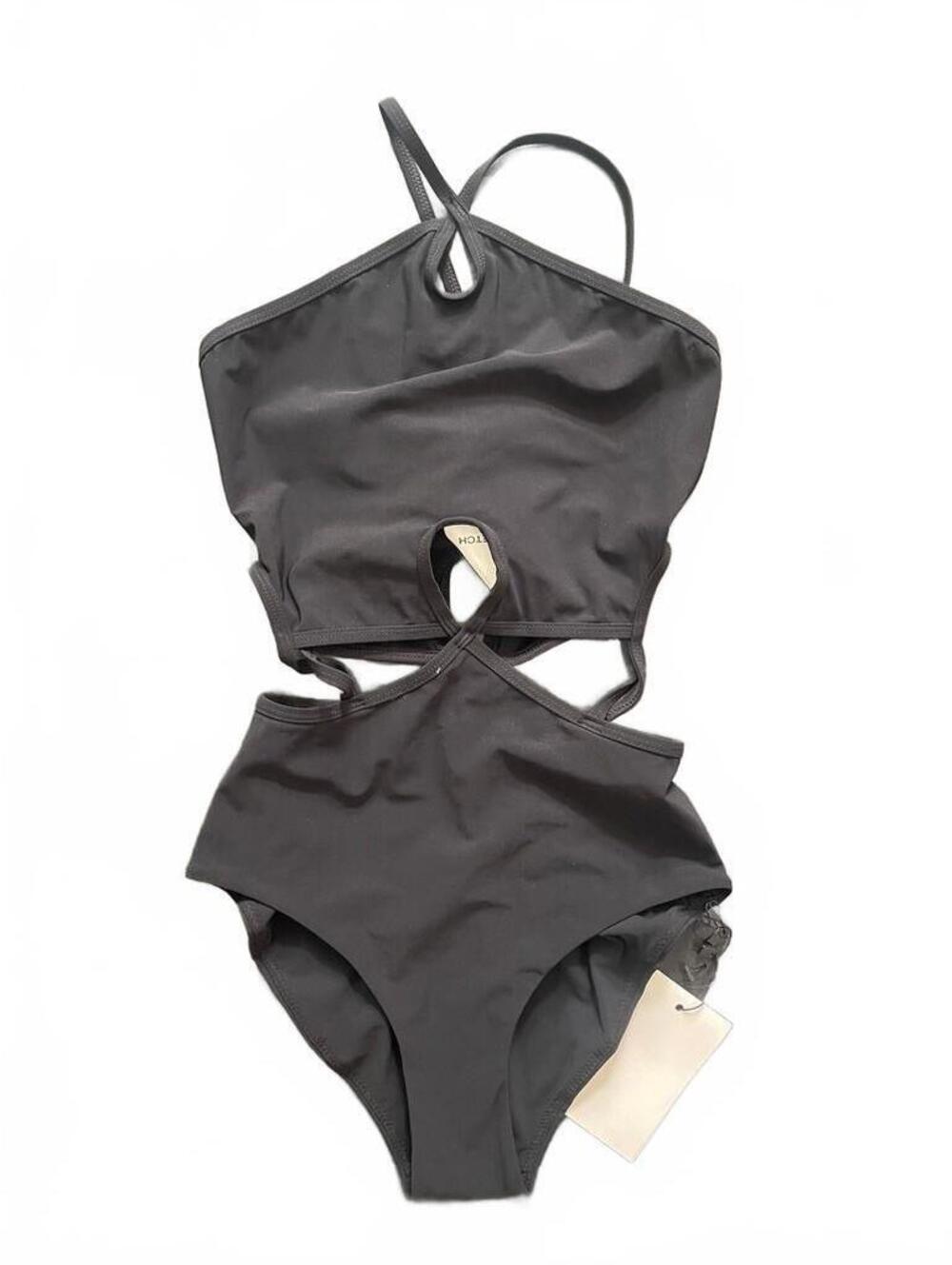 Christopher Esber Looped Halter Swimsuit NWT AU6